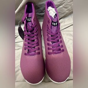 NOBULL Super Fabric Womens 9.5 Mens 8 High Top Trainers Purple CrossFit Shoes
